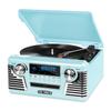 Victrola Haley Retro Bluetooth Record Player & Multimedia Center with Built-in Speakers - 3-Speed Turntable, CD Player, AM/FM Radio, 3.5mm Aux-In, Wireless Music Streaming, Teal view 1