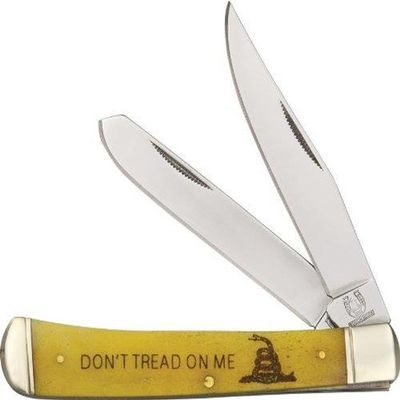 Rough Rider RR1381 Trapper Clip/Spey Dont Tread On Me EDC Folding Pocket Knife