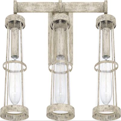 Capital Lighting 127431MS Beaufort Clear Glass Bath Vanity Wall Mount, 3-Light 300 Total Watts, 10" H x 23" W, Mystic Sand