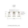 Capital Lighting 127431MS Beaufort Clear Glass Bath Vanity Wall Mount, 3-Light 300 Total Watts, 10" H x 23" W, Mystic Sand view 2