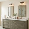 HomePlace Lighting 128821BZ-451 Colton Mid-Century Clear Water Glass Bathroom Vanity Wall Light, 2-Light 200 Total Watts, 10" H x 13" W, Bronze view 3