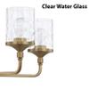 HomePlace Lighting 428851AD-451 Colton Urban/Industrial Clear Water Glass Chandelier, 5-Light 500 Total Watts, 27" H x 28" W, Aged Brass view 4