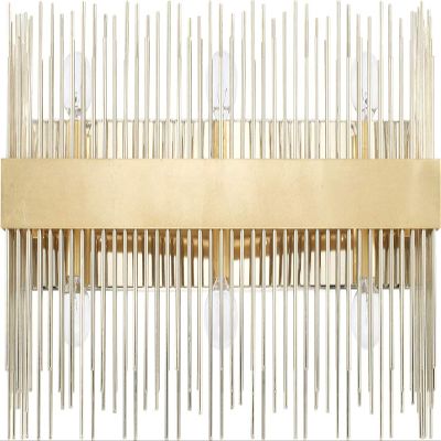 Capital Lighting 125461FI Lena Hollywood Regency Inspired Slim Rods Linear Bath Vanity Wall Mount, 6-Light 360 Total Watts, 12" H x 24" W, Fire and Ice