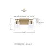 HomePlace Lighting 128521AD-449 Greyson Urban/Industrial Clear Seeded Glass Bathroom Vanity Wall Light, 2-Light 200 Total Watts, 9" H x 15" W, Aged Brass view 2