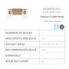 HomePlace Lighting 128521AD-449 Greyson Urban/Industrial Clear Seeded Glass Bathroom Vanity Wall Light, 2-Light 200 Total Watts, 9" H x 15" W, Aged Brass view 3