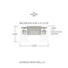 HomePlace Lighting 128521BN-449 Greyson Urban/Industrial Clear Seeded Glass Bathroom Vanity Wall Light, 2-Light 200 Total Watts, 9" H x 15" W, Brushed Nickel view 2