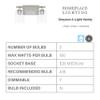 HomePlace Lighting 128521BN-449 Greyson Urban/Industrial Clear Seeded Glass Bathroom Vanity Wall Light, 2-Light 200 Total Watts, 9" H x 15" W, Brushed Nickel view 3
