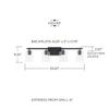 HomePlace Lighting 128541MB-449 Greyson Urban/Industrial Clear Seeded Glass Bathroom Vanity Wall Light, 4-Light 400 Total Watts, 9" H x 35" W, Matte Black view 2
