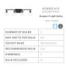 HomePlace Lighting 128541MB-449 Greyson Urban/Industrial Clear Seeded Glass Bathroom Vanity Wall Light, 4-Light 400 Total Watts, 9" H x 35" W, Matte Black view 3