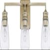 HomePlace Lighting 129031WG-453 Newbury Transitional Clear Seeded Glass Bathroom Vanity Wall Light, 3-Light 300 Total Watts, 9" H x 23" W, Winter Gold view 1