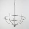 HomePlace Lighting 428551BN Greyson Urban/Industrial Vine-Style Round Candle Chandelier, 5-Light 300 Total Watts, 33" H x 29" W, Brushed Nickel view 4