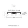 HomePlace Lighting 128541BZ-449 Greyson Urban/Industrial Clear Seeded Glass Bathroom Vanity Wall Light, 4-Light 400 Total Watts, 9" H x 34" W, Bronze view 2
