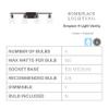 HomePlace Lighting 128541BZ-449 Greyson Urban/Industrial Clear Seeded Glass Bathroom Vanity Wall Light, 4-Light 400 Total Watts, 9" H x 34" W, Bronze view 3