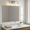 HomePlace Lighting 128531BZ-449 Greyson Urban/Industrial Clear Seeded Glass Bathroom Vanity Wall Light, 3-Light 300 Total Watts, 9" H x 25" W, Bronze view 4