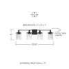 HomePlace Lighting 128841BZ-451 Colton Mid-Century Clear Water Glass Bathroom Vanity Wall Light, 4-Light 400 Total Watts, 10" H x 34" W, Bronze view 2