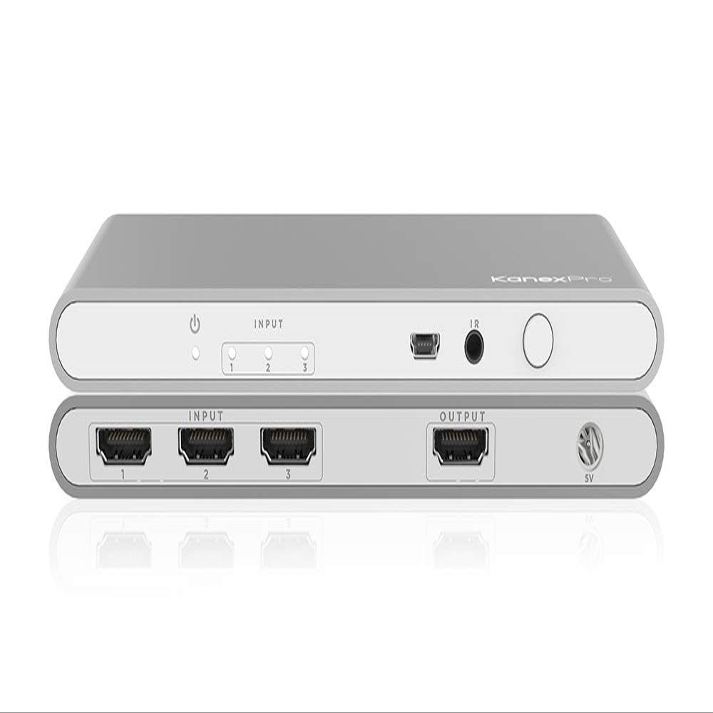 KanexPro 4K HDMI 3 x 1 Switcher, Silver (SW-HD20-3X14K)