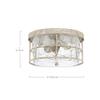 Capital Lighting 225021MS Beaufort Drum Clear Water Glass Flush Mount Ceiling Light, 2-Light 120 Total Watts, 7" H x 13" W, Mystic Sand view 2