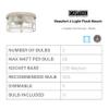 Capital Lighting 225021MS Beaufort Drum Clear Water Glass Flush Mount Ceiling Light, 2-Light 120 Total Watts, 7" H x 13" W, Mystic Sand view 3