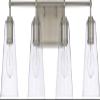 Capital Lighting 121741BN-463 Murphy Clear Seeded Glass Bath Vanity Wall Mount, 4-Light 400 Total Watts, 10" H x 33" W, Brushed Nickel view 1