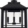 Capital Lighting 927131BK Braden Clear Glass Outdoor Wall Sconce, 3-Light 180 Total Watts, 23" H x 13" W, Black view 1