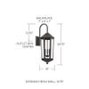 Capital Lighting 926931OZ Ellsworth Clear Glass Outdoor Wall Sconce, 3-Light 180 Total Watts, 29" H x 10" W, Oiled Bronze view 2