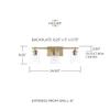 HomePlace Lighting 128531AD-449 Greyson Urban/Industrial Clear Seeded Glass Bathroom Vanity Wall Light, 3-Light 300 Total Watts, 9" H x 25" W, Aged Brass view 2