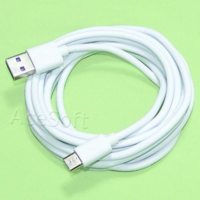 9 Feet/3M USB 3.1 Male to USB-A 2.0 Reversible Cable Charging Power Data Wire Compatible with ZTE Max Duo LTE Z963VL Cellphone - White