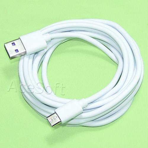 9 Feet/3M USB 3.1 Male to USB-A 2.0 Reversible Cable Charging Power Data Wire Compatible with ZTE Max Duo LTE Z963VL Cellphone - White