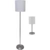 Ledu Slim Line Lamp Set, White/Silver (L9135) view 1
