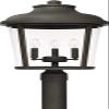 Capital Lighting 927034OZ Dunbar Clear Glass Outdoor Post/Pier Mount, 3-Light 180 Total Watts, 25" H x 13" W, Oiled Bronze view 1
