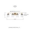 HomePlace Lighting 128841AD-451 Colton Mid-Century Clear Water Glass Bathroom Vanity Wall Light, 4-Light 400 Total Watts, 10" H x 34" W, Aged Brass view 2