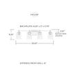 HomePlace Lighting 128541CH-449 Greyson Urban/Industrial Clear Seeded Glass Bathroom Vanity Wall Light, 4-Light 400 Total Watts, 9" H x 34" W, Chrome view 2