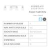HomePlace Lighting 128541CH-449 Greyson Urban/Industrial Clear Seeded Glass Bathroom Vanity Wall Light, 4-Light 400 Total Watts, 9" H x 34" W, Chrome view 3