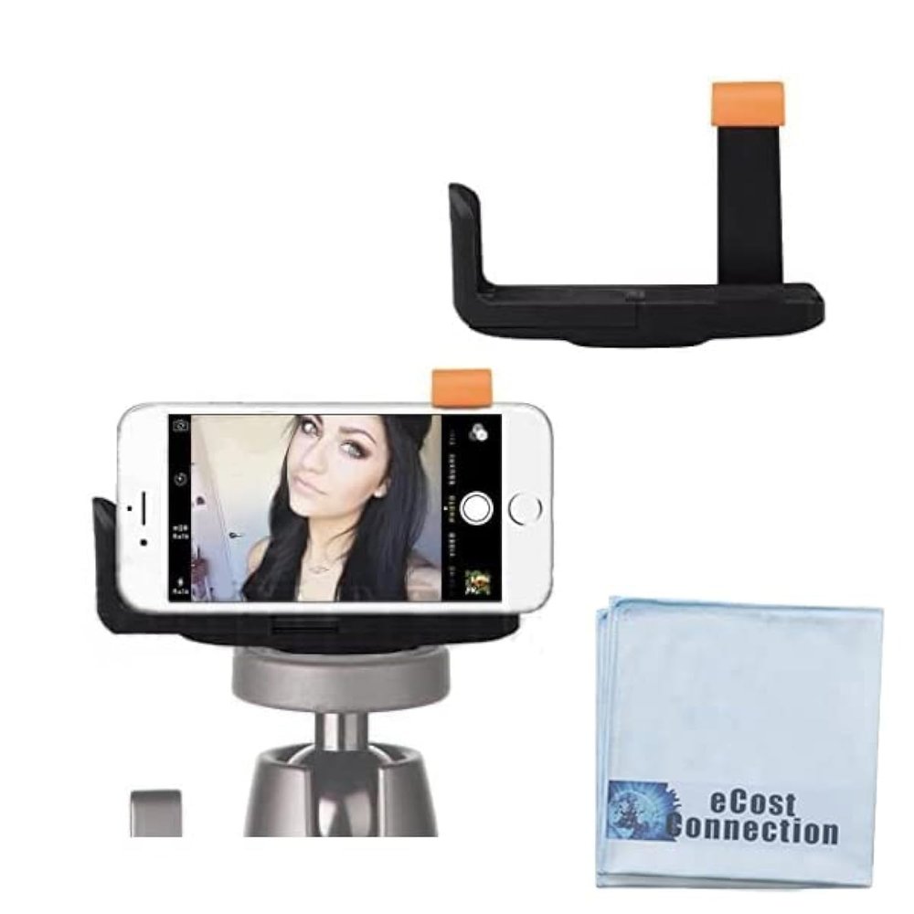 eCostConnection Universal Smartphone Tripod Mount with Padding. Fits Almost All Phones Microfiber Cloth