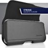 Stronden Magnetic Closure Holster for Samsung Galaxy S25, S24, S23, S22, S21, S20, S10, S9, S8 (Not Plus) - Leather Belt Case with Metal Clip & Loops Pouch (Fits Slim/Thin Case on) view 2
