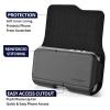 Stronden Magnetic Closure Holster for Samsung Galaxy S25, S24, S23, S22, S21, S20, S10, S9, S8 (Not Plus) - Leather Belt Case with Metal Clip & Loops Pouch (Fits Slim/Thin Case on) view 3