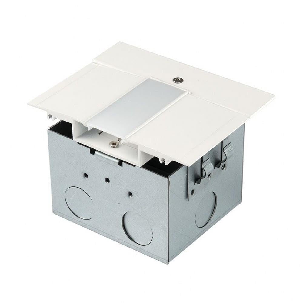 WAC Lighting LED-T-RBOX1-WT InvisiLED Power Feed for Symmetrical Recessed Channel with Junction Box, White