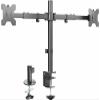 VIVO Dual LCD LED 21 to 32 inch Monitor Desk Mount, Heavy Duty, Adjustable Telescoping Arms, Flush Wall Setup, Fits 2 Screens, Black, STAND-V002E view 1