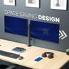 VIVO Dual LCD LED 21 to 32 inch Monitor Desk Mount, Heavy Duty, Adjustable Telescoping Arms, Flush Wall Setup, Fits 2 Screens, Black, STAND-V002E view 2