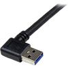 StarTech.com 1m Black SuperSpeed USB 3.0 Cable - Right Angle A to B - 3 ft USB 3 Cable - Right Angle USB 3.0 A (M) to USB 3.0 B (M) (USB3SAB1MRA) view 4