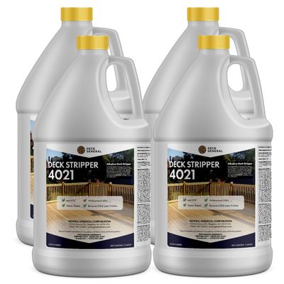 DeckGeneral 4021 Professional Deck Stripper for Stains and, 4 Gallon Case