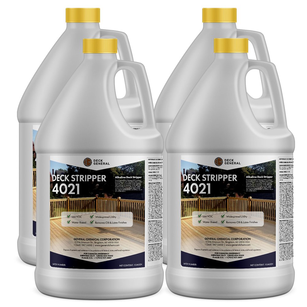 DeckGeneral 4021 Professional Deck Stripper for Stains and, 4 Gallon Case
