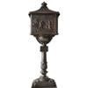 Black Color, Heavy Duty Mailbox Postal Box Security Cast Aluminum Vertical Pedestal, Mail Box view 1
