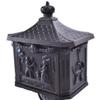 Black Color, Heavy Duty Mailbox Postal Box Security Cast Aluminum Vertical Pedestal, Mail Box view 2