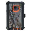 WallSkiN Case for Galaxy S9 (5.8") Heavy Duty Full Body Military Grade Drop Protection Carrying Cover Holder | Holster for Men Belt with Clip Stand Camouflage/Orange view 1