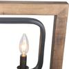 LOG BARN Farmhouse Chandelier, Pendant Lighting for Kitchen Island in Distressed Wood and Black Metal Finish, Ceiling Hanging Fixture for Dining Room view 4