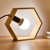 STGLIGHTING Nordic Hexagon Wooden Art Creative Table Lamp Modern Minimalist Bedroom Bedside Lamps Warm Decorative Desk Lamp with Button Switch Cord Bulbs Not Included view 1