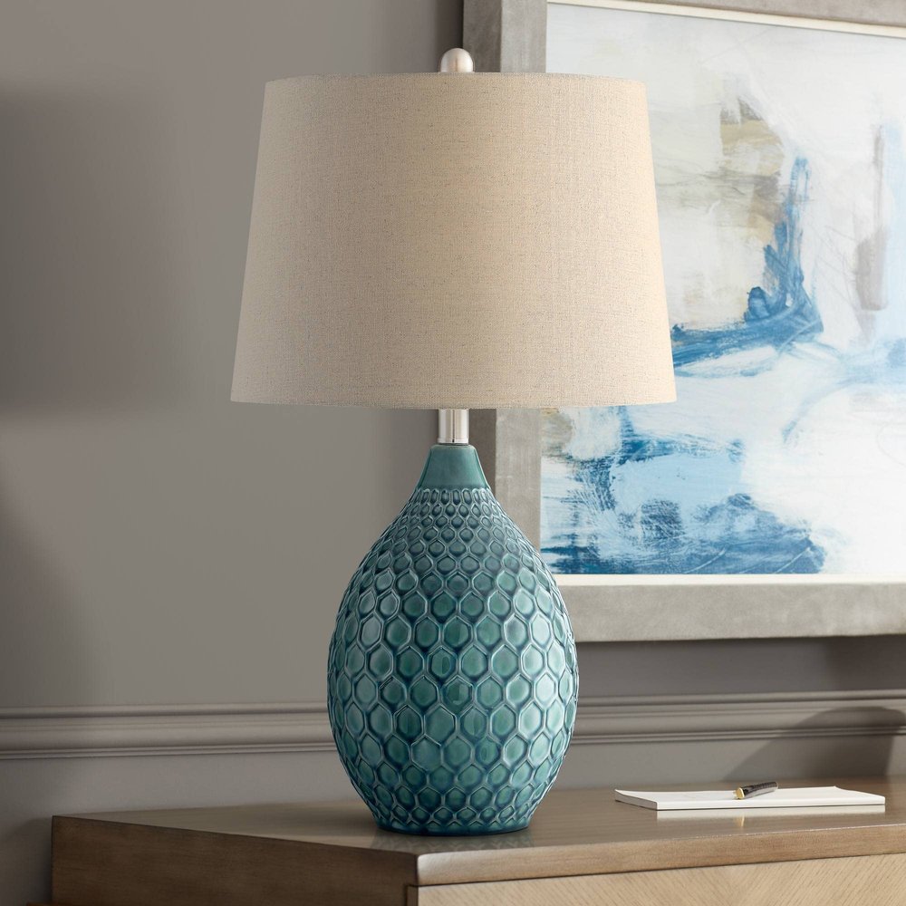 Kate 24 3/4" High Table Lamp Sea Foam Blue-Green Ceramic Vase