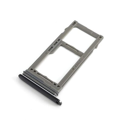 E-repair SIM Micro SD Card Tray Holder Slot with Rubber Waterproof Gasket Ring Replacement for Samsung Galaxy S9 G960 S9 Plus G965 (Black)