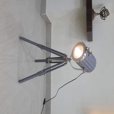 THOR INSTRUMENTS Designer Studio Table Lamp Nautical Grey Wooden Spot Light Tripod Stand Home Decor Rustic Vintage Home Decor Gifts